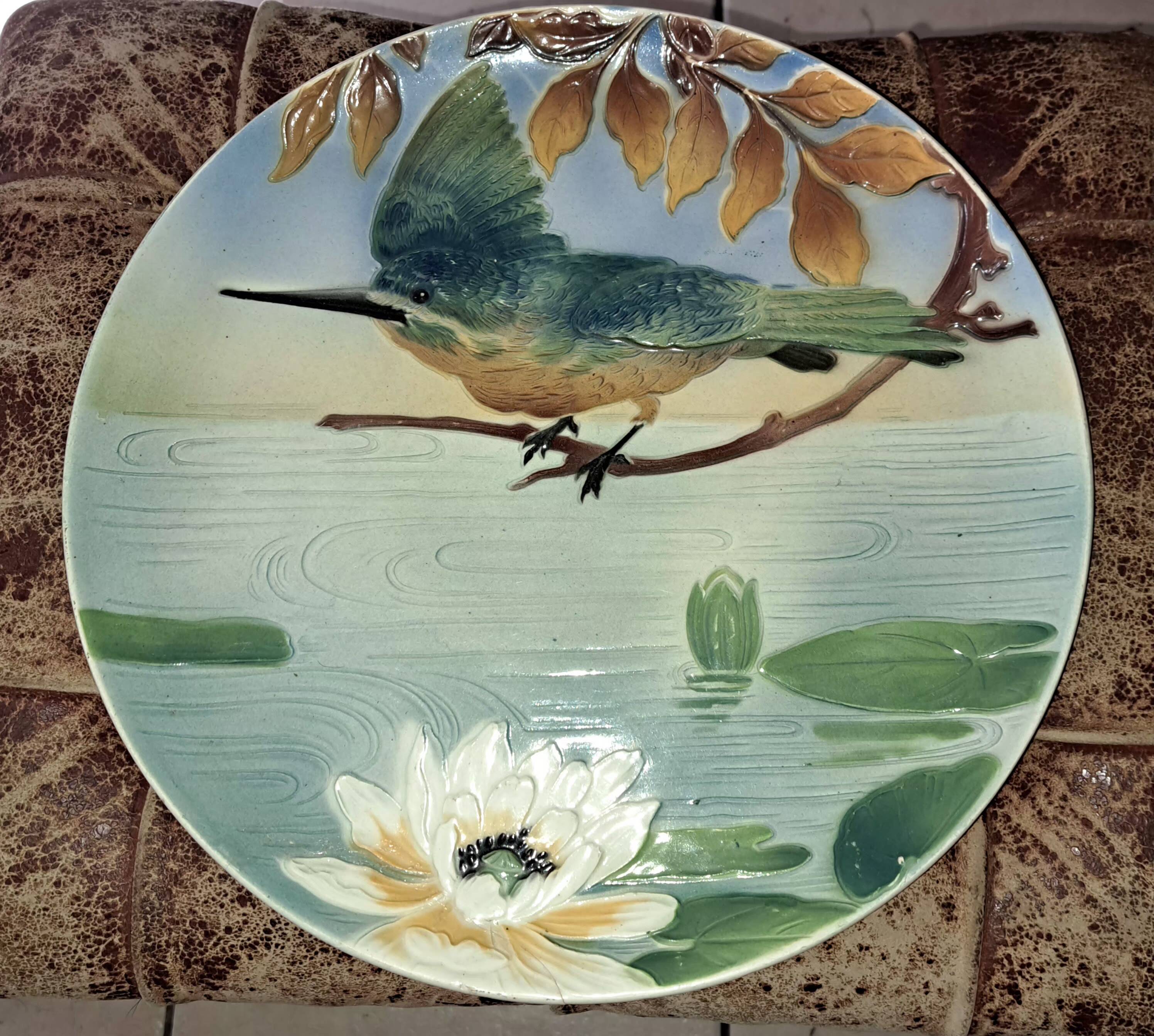 Plat décoratif Lunéville. XIX siècle