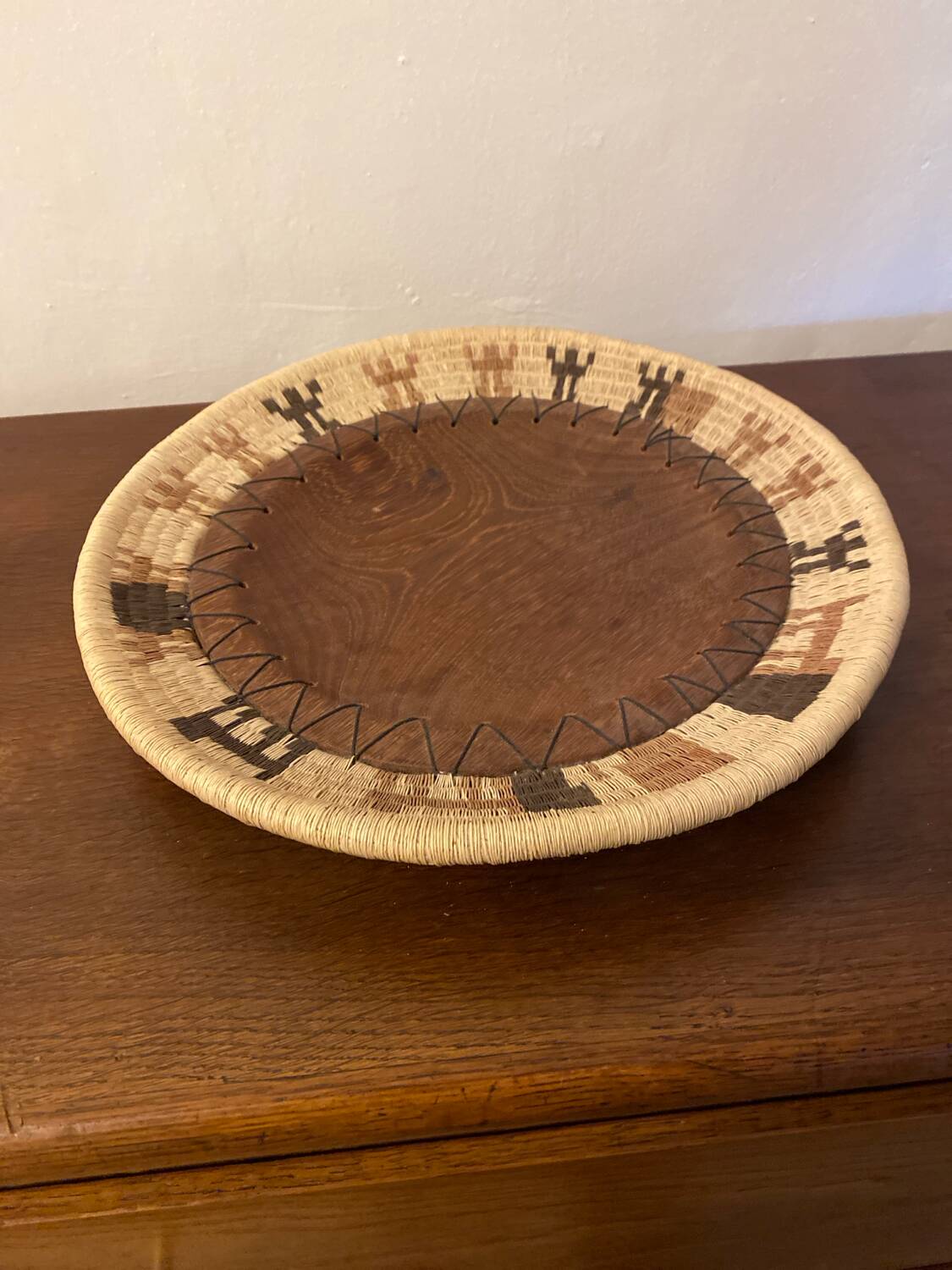 African basket made of wood and rope