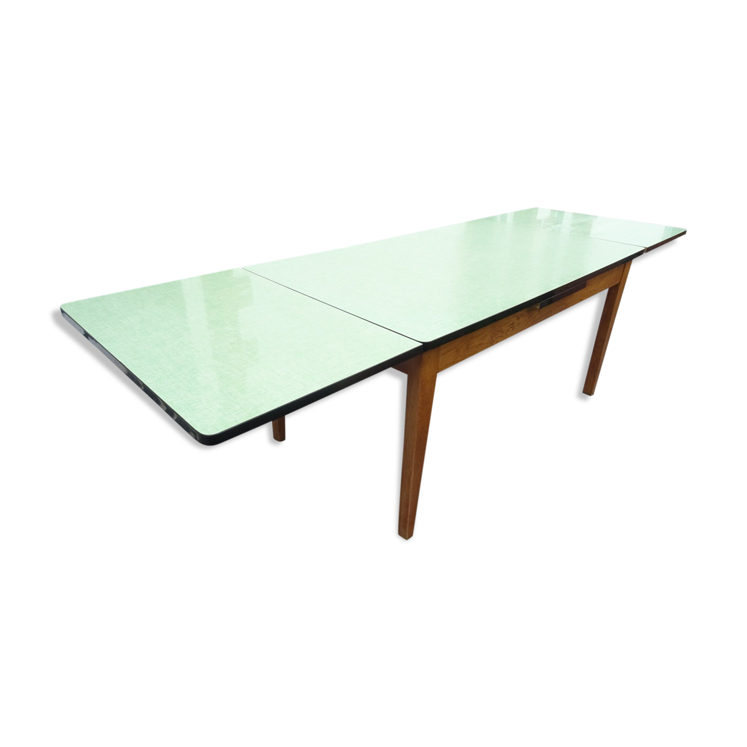 Solid oak and formica extension table