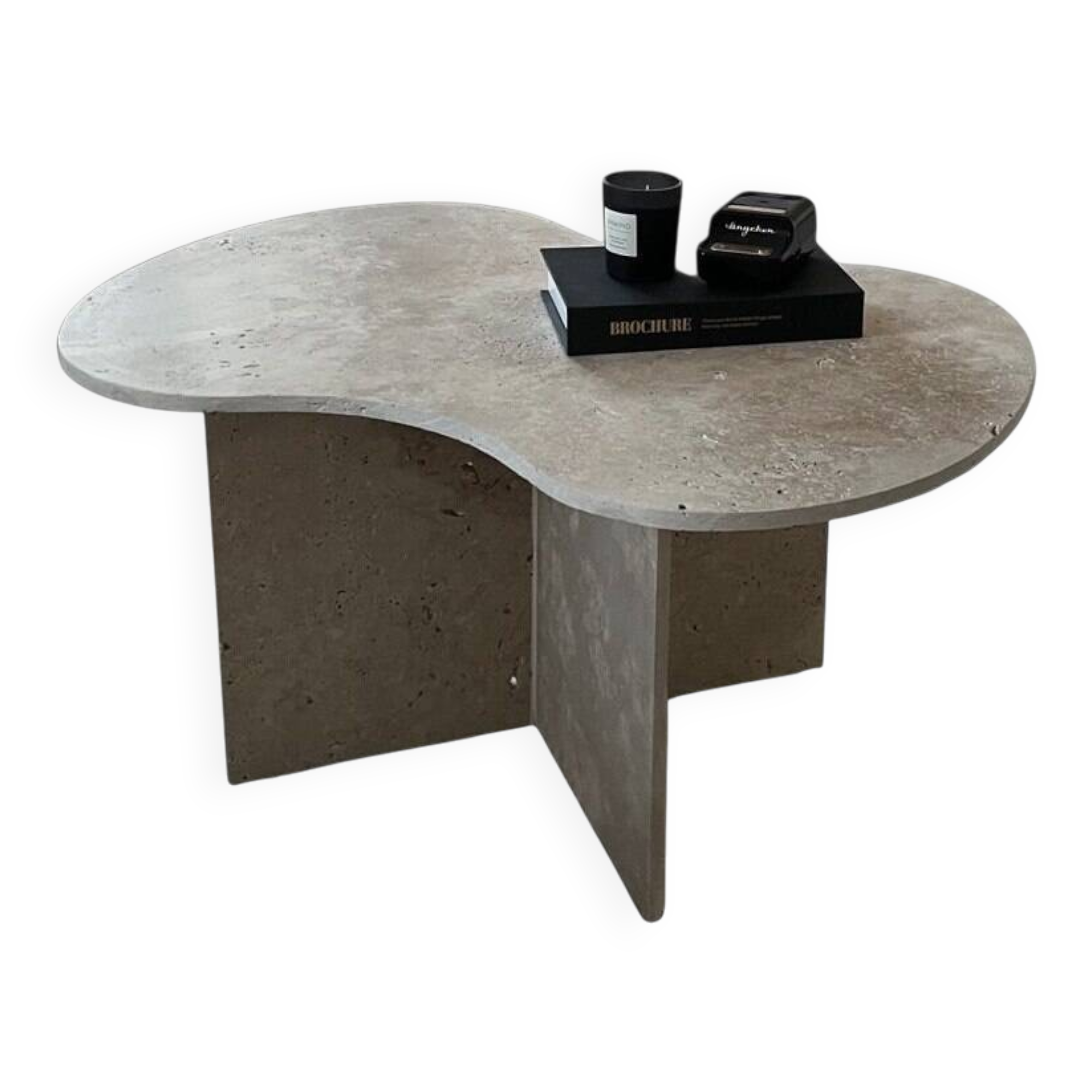 Table basse nuage travertin