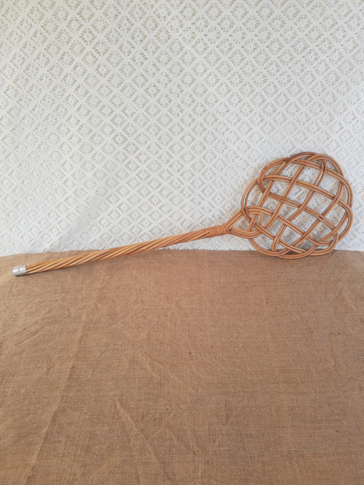 Vintage rattan battoir mat tape