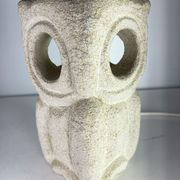 Albert Tormos Lamp in Stone Sculpture Owl or Owl France 1960/70
