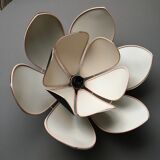 Black fabric flower and gold liseret hanging lamp