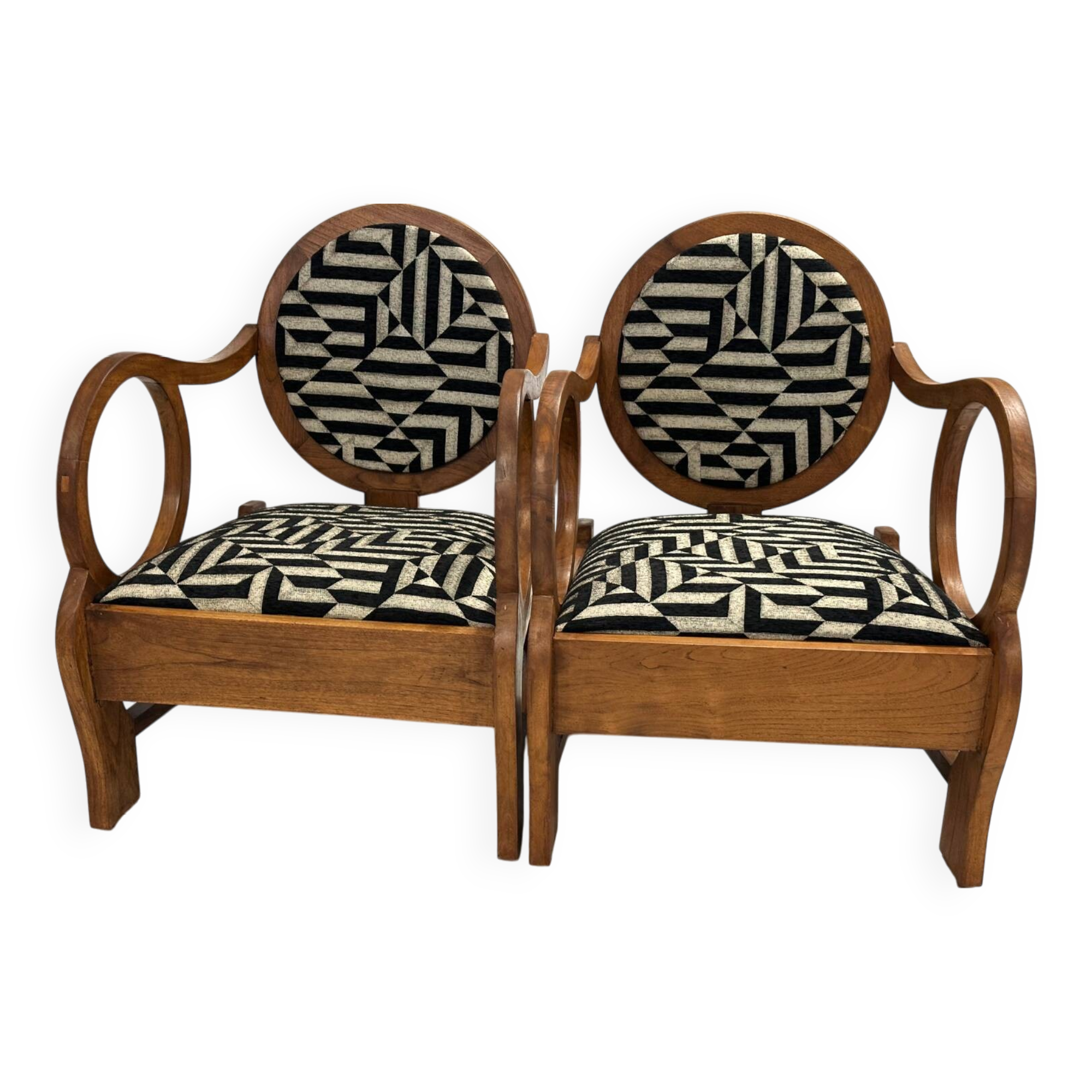 Pair of Art Deco armchairs by Hungarian designer Lajos Kosma, 1930s