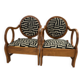 Pair of Art Deco armchairs by Hungarian designer Lajos Kosma, 1930s