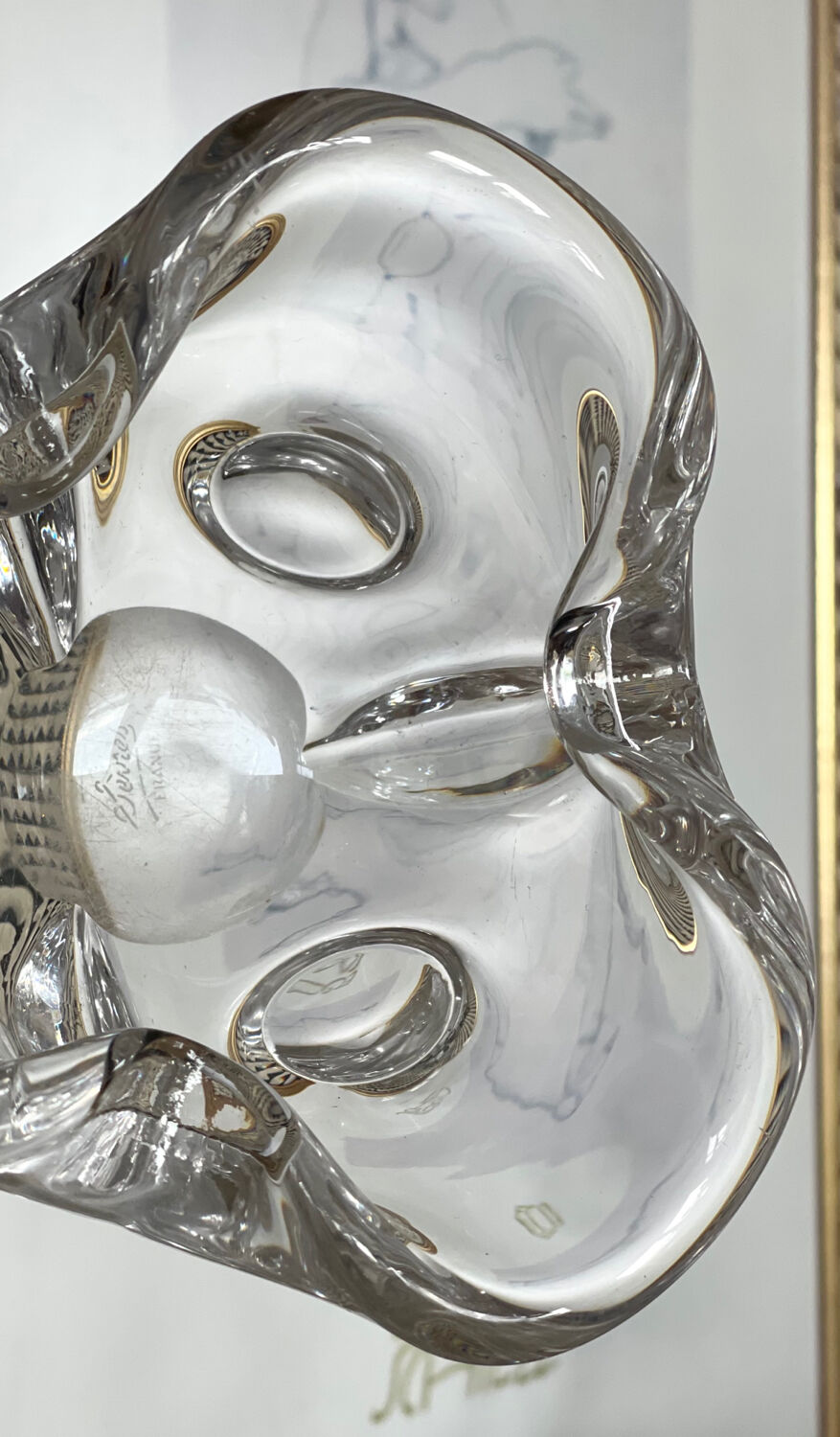 Empty crystal pocket of Sevres