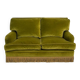 Vintage 2/3 seater toadstool sofa in khaki green velvet