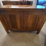 Louis XV style crossbow commode in solid walnut