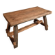 19th Century French Oak Farmhouse Bench - Handcrafted Rustic Work Table