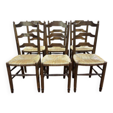 Série de chaises paillées salle à manger