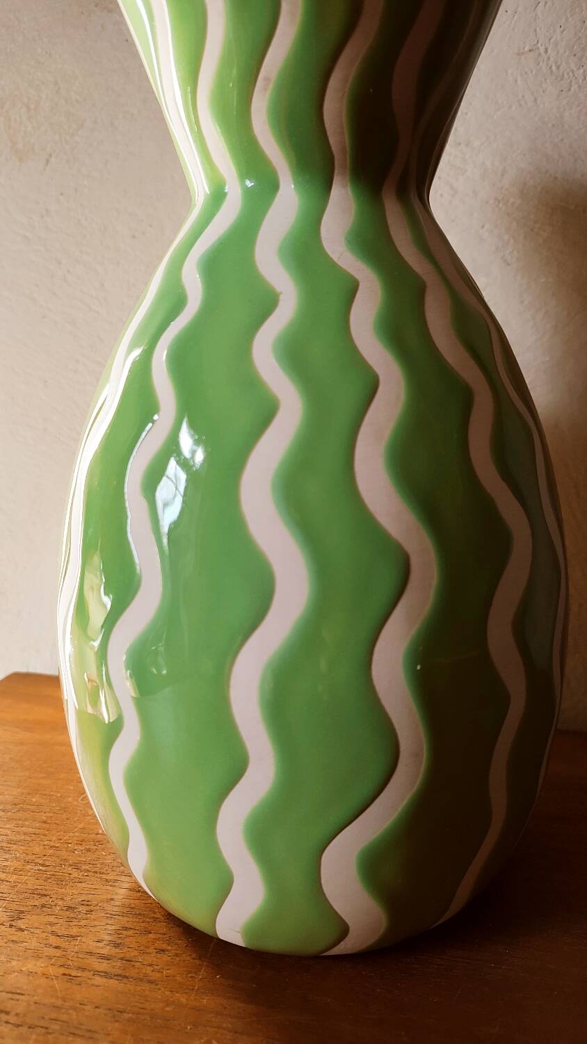 Almond green vase