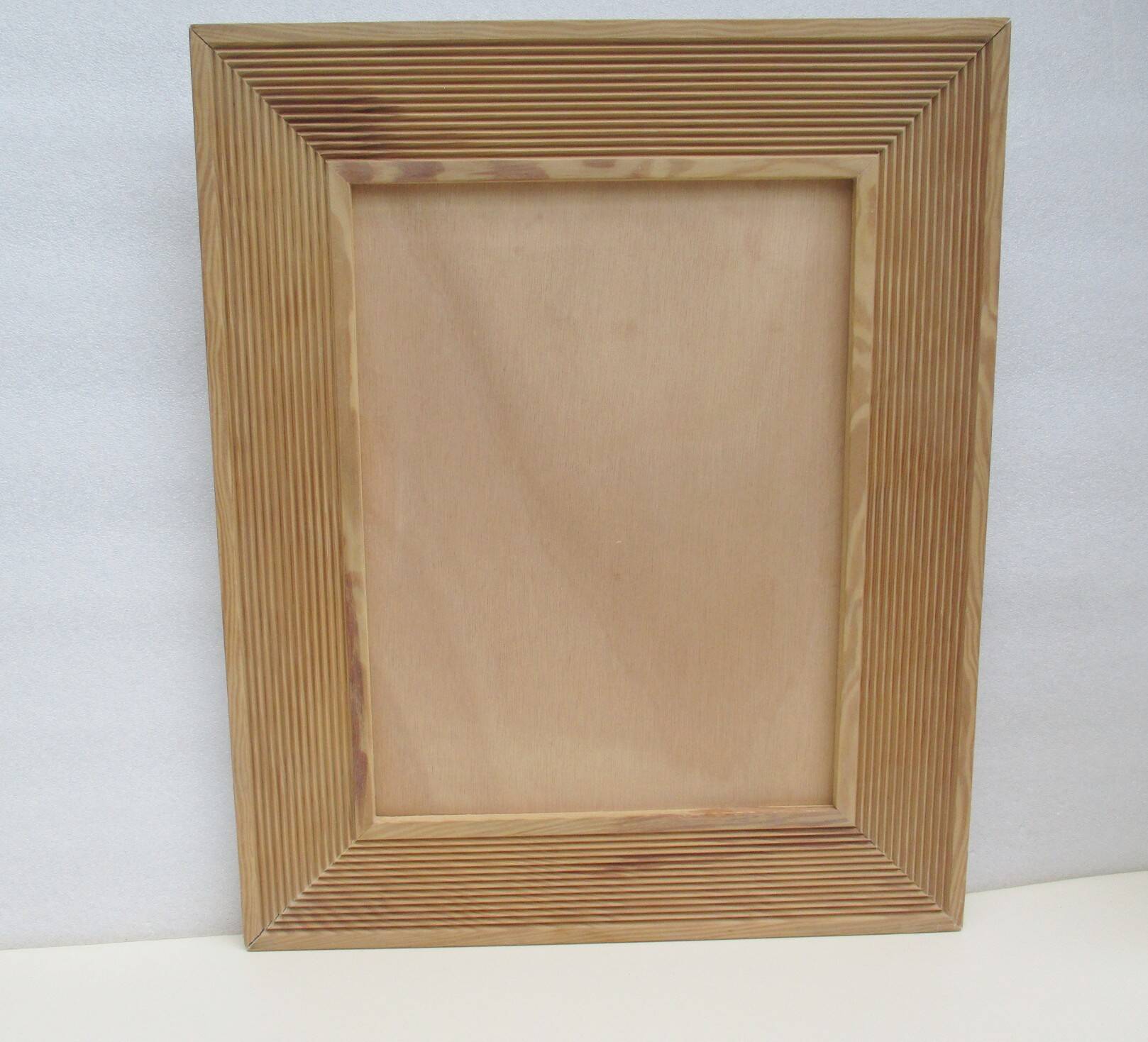 Old grooved natural wood frame - design for 250 x 325 mm subject