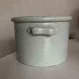 Extra-large white glazed earthenware planter, 1960s Italy