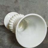 Vase balustre milk glass ancien début XXème