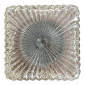 Plafonnier carré vintage en verre