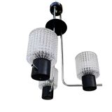 Elektroinstala Jílové pendant lamp, Czechoslovakia, 1970s, embossed glass