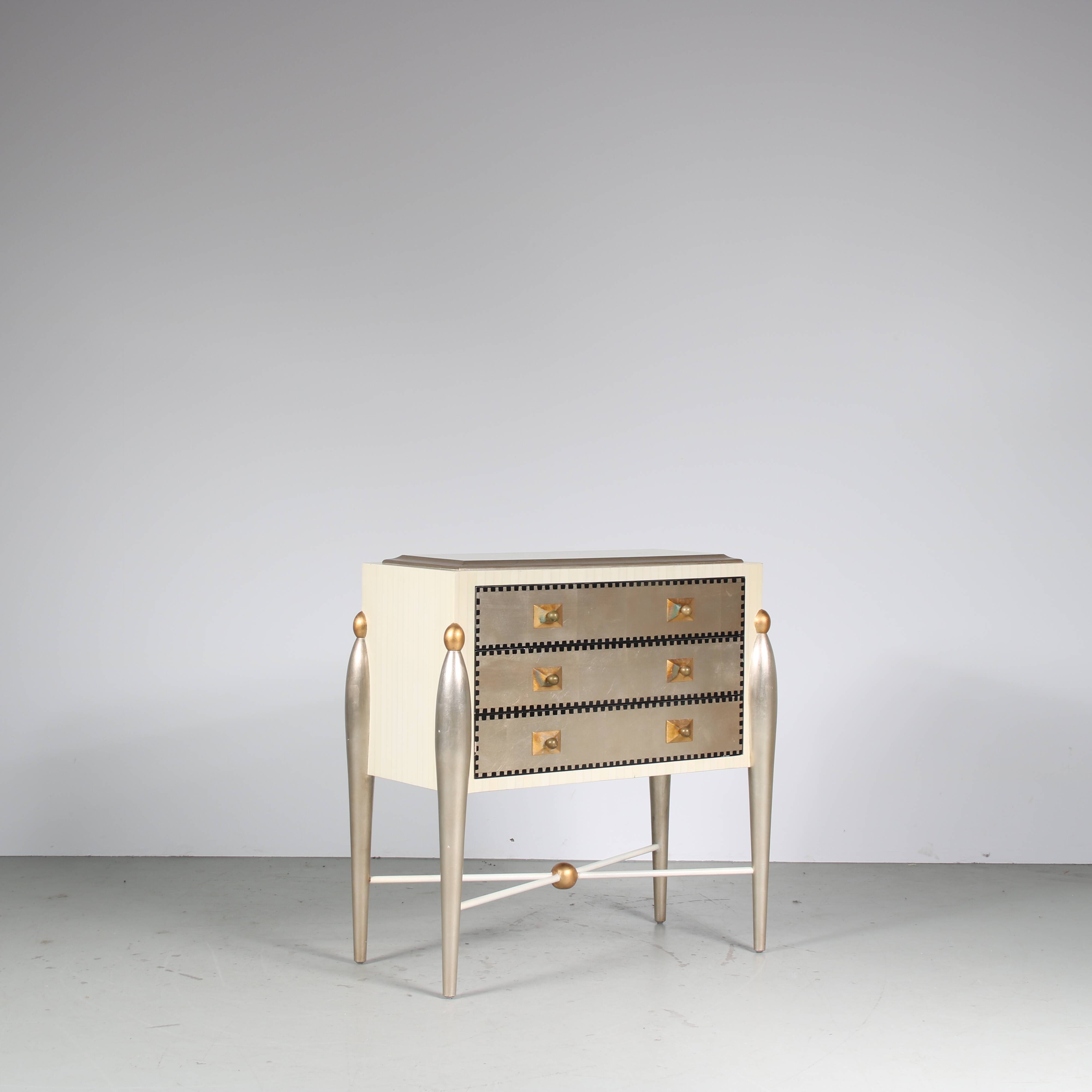 Drawer cabinet in memphis style, italy 1970