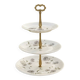 Silent Servant 3-Tiered Limoges Porcelain – Floral Decoration "Montjoie"