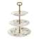 Silent Servant 3-Tiered Limoges Porcelain – Floral Decoration "Montjoie"
