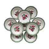 Set of 10 hollow plates "Mireille" Digoin Sarreguemines