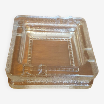 Square glass ashtray