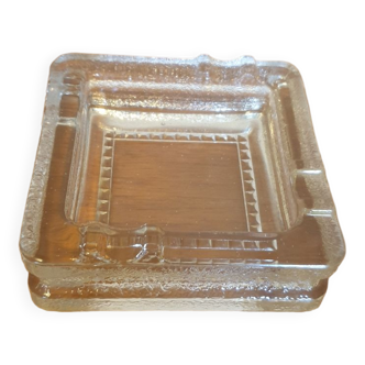 Square glass ashtray