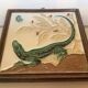 Panneau céramique salamandre lézard royal delft