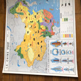 Old school map - Agriculture and livestock China/USSR