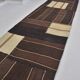 Black And White Handwoven Kilim Runner sku3842