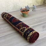 Pure wool oriental carpet 112 x 62cm