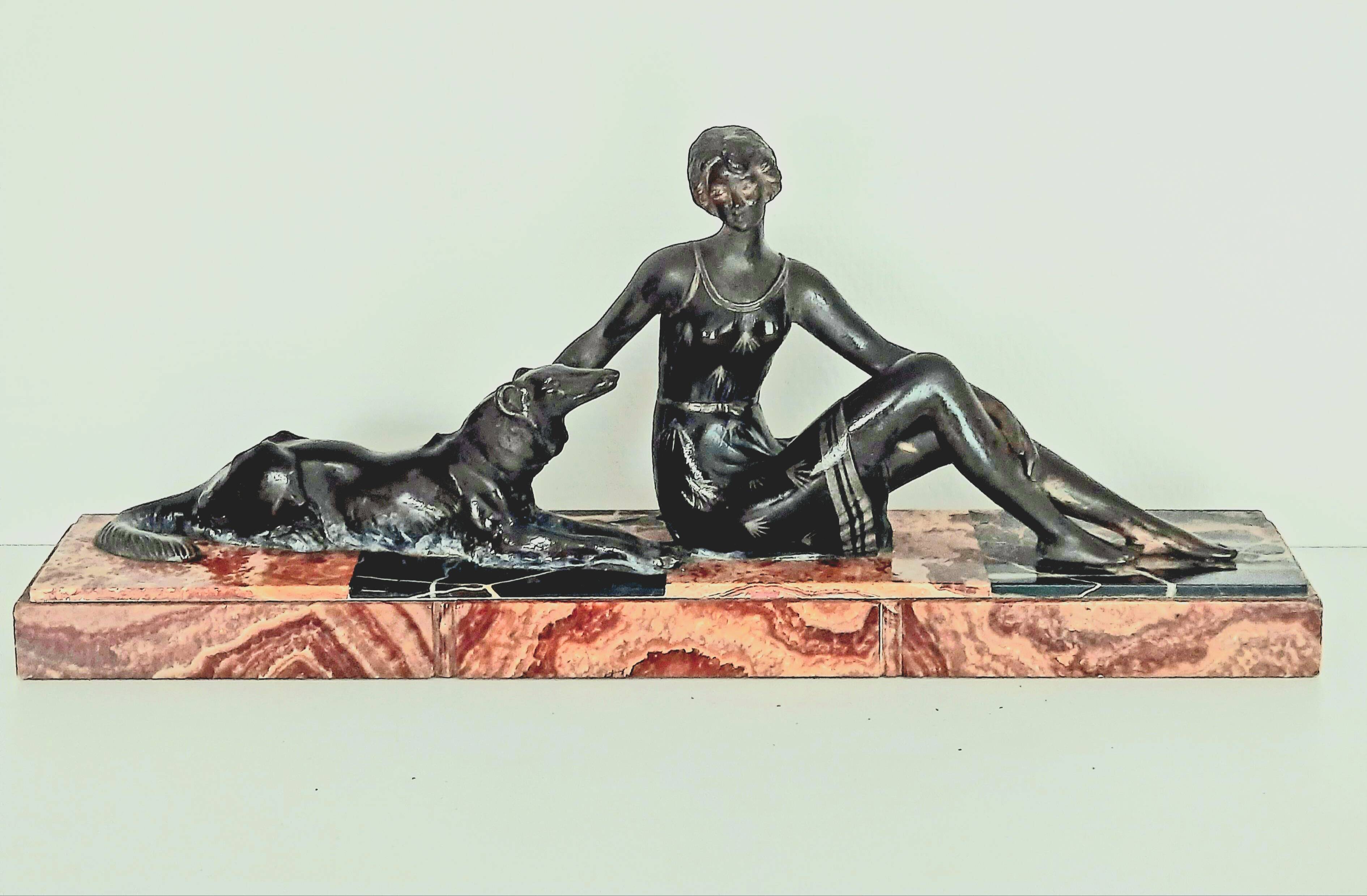 Art Deco sculpture The Elegant Greyhound