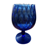Vase coupe sur pied empoli bleu