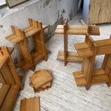 4 solid elm shelves Maison Regain