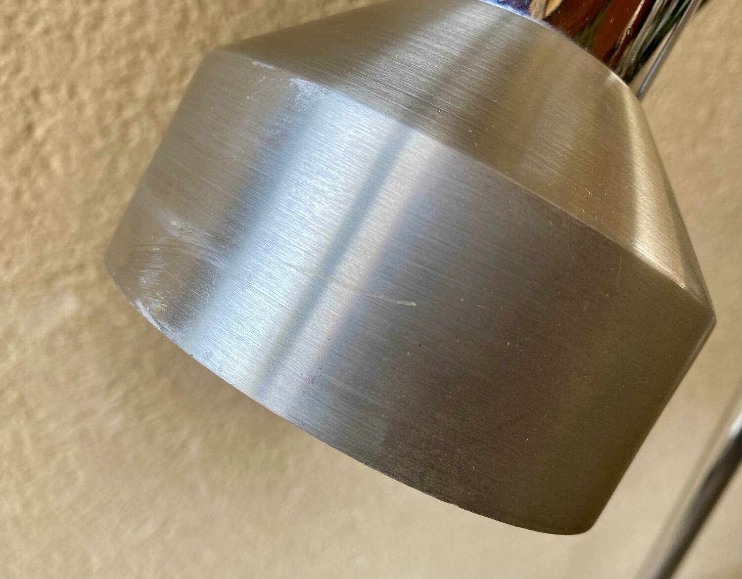 Lampe lampadaire liseuse Delmas vintage années 70 chrome & alu