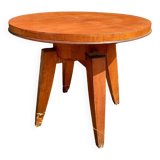Scandinavian-style round wooden table
