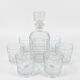 Luminarc Quadrille whisky service: decanter & 6 glasses from the 1970s.