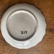 Japanese Meiji Period Light Blue Porcelain Dish with Cranes
