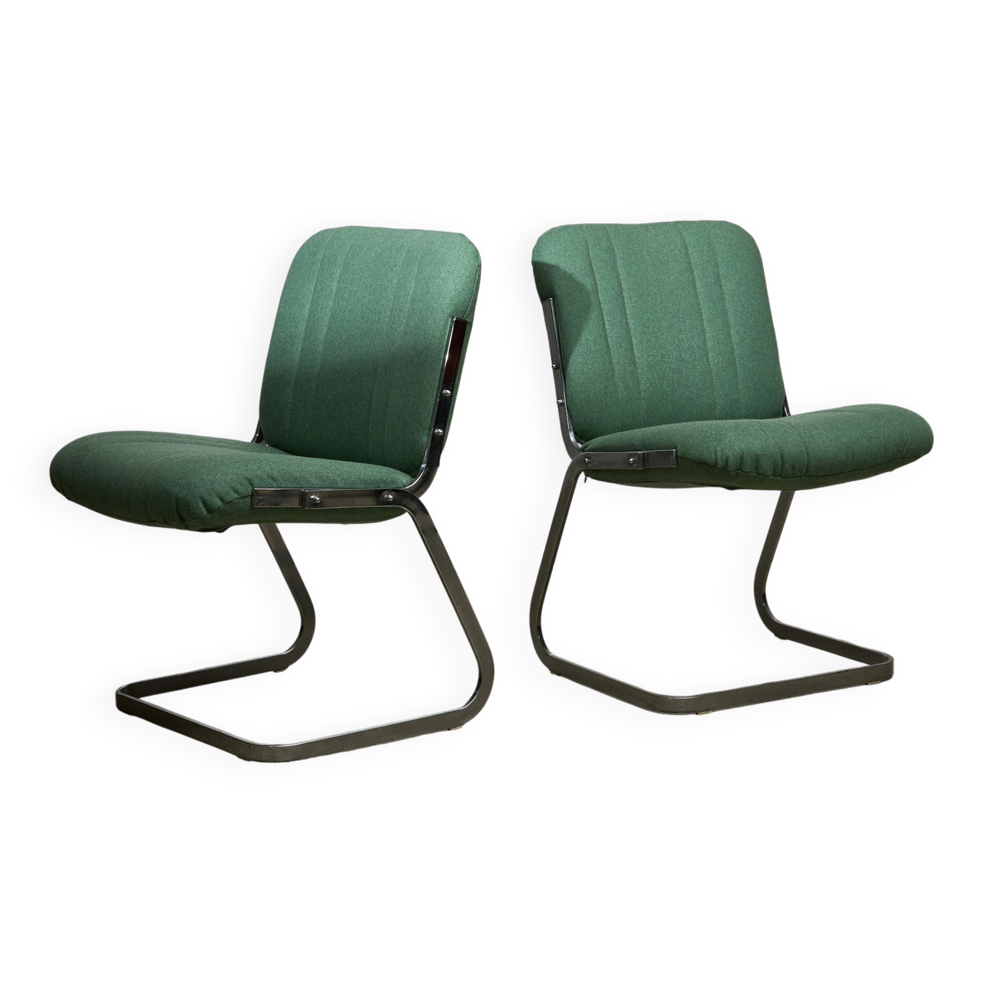 1970's Mint Green Chrome Chair