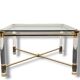 Hollywood Regency gold and perspex side or small coffee table