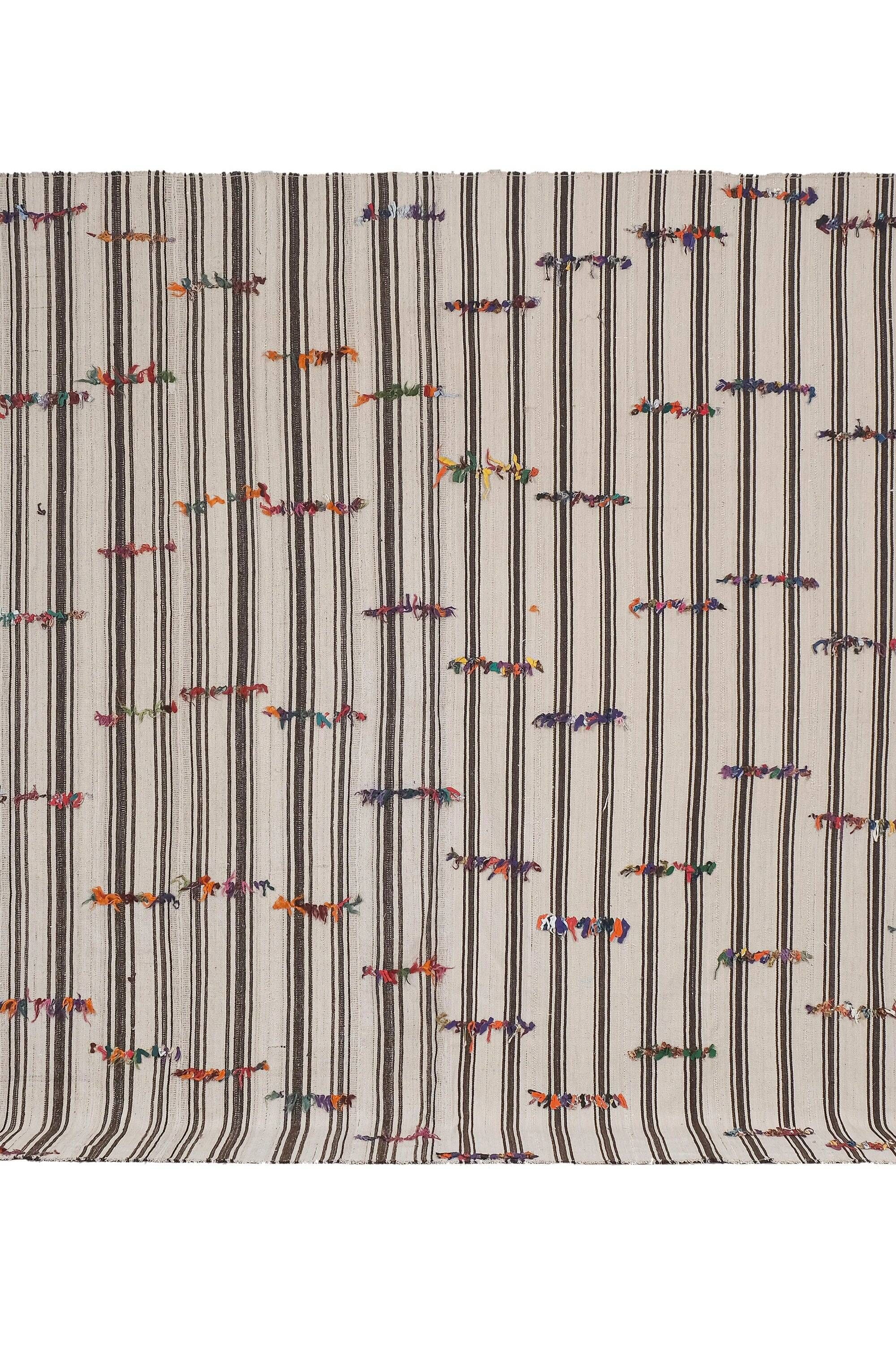 Vintage Turkish kilim handwoven 319x337 cm