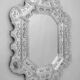 20th Century Venetian Murano Glass Flowers Octagonal Mirror