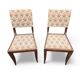 Paire de chaises style empire tissu fleuri