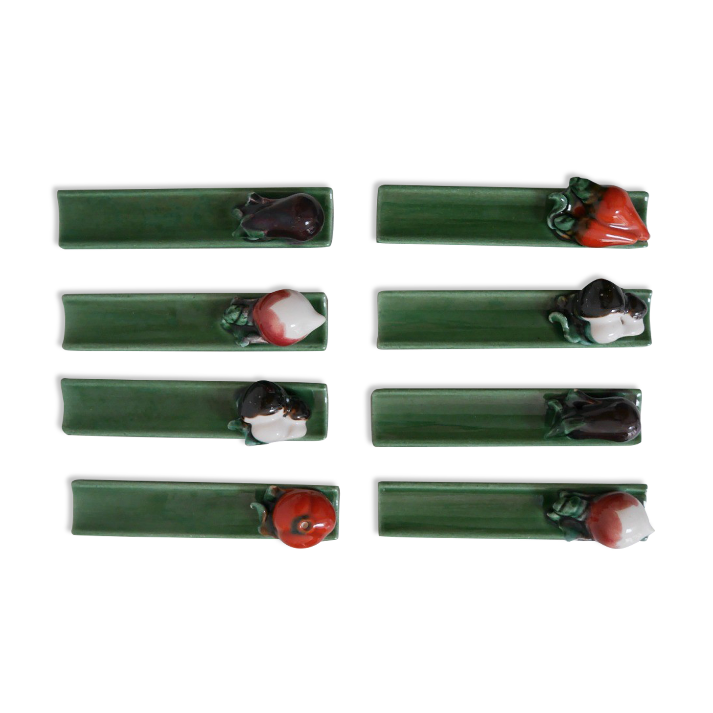 Set of 8 "vegetable" knife holders