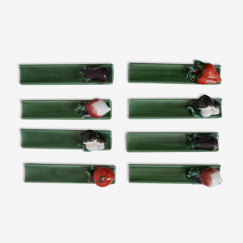 Set of 8 "vegetable" knife holders