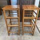 Pair of vintage bamboo high bar stools