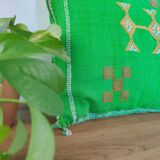 Sabra green Moroccan cushion