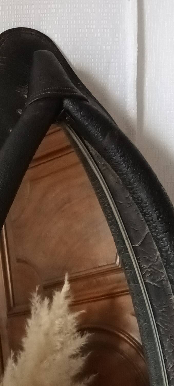 Vintage mirror on horse collar
