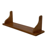 Vintage book shelf wall rack 1970s wood minimalist design