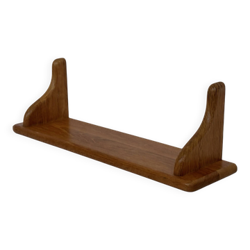 Vintage book shelf wall rack 1970s wood minimalist design