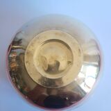 Ancien cache pot laiton frise florale vintage